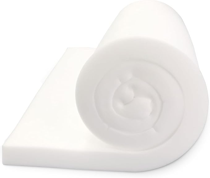 Foamy Foam High Density 6 inch Thick, 18 inch Wide, 72 inch Long Upholstery Foam, Cushion Replacement