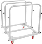 Undercat Steel Panel Truck, Heavy Duty Lumber Drywall Dolly, 1400lbs Platform Truck with 4 Swivel Casters, Flatbed Cart with 3 Side Handrails & Bottom Crossbar for Warehouse, Garage, Home, Grey