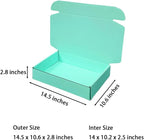 20 Pcs 14.5 x 10.6 x 2.8 inches Corrugated Cardboard Gift Boxes Recyclable Shipping Boxes for Packing Jewelry Ornament Gift Craft Packaging Supplier (Mint green, 14.5 x 10.6 x 2.8")