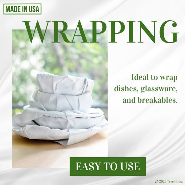 Tree House Packing Paper for Moving – 450 Newsprint Packing Paper Sheets – 27” x 17” Paper for Packing Dishes, Shipping, and Moving Supplies – Recyclable Movers’ Paper – Made in USA