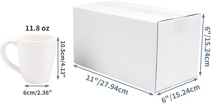 Hoikwo 11x6x6 Shipping Boxes Set of 25, White Corrugated Cardboard Box for Small Business for Packaging Mailing