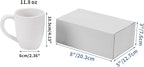 Hoikwo 8x5x3 Shipping Boxes Set of 25, White Corrugated Cardboard Box for Small Business for Packaging Mailing