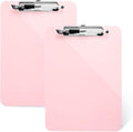 2 Pack Pink A4 Clipboard with Pen Holder,Standard Letter Size,Heavy Duty Clip Boards 8.5x11,Cute Clipboards for Women Kids Students,Nurses, School Office Home Supplies