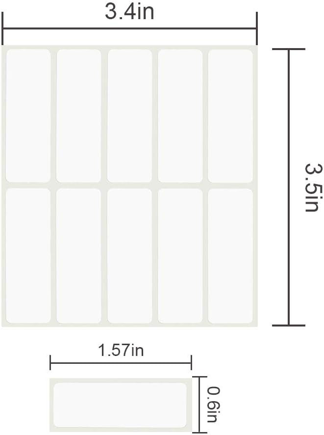 HOSSIAN File Folder Labels Name Filing Envelopes Label Stickers, 0.6 x 1.57 in, Small Label Nametags for Jars, Bottles, Food Containers, File Folders, Pack of 150 (150)