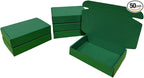50 Pcs 7.9 x 4 x 1.2 inches Shipping Boxes for Small Business Cardboard Corrugated Mailer Boxes for Shipping Packaging Holidays Craft Gifts Phone Case Packaging (Hunter Green, 7.9 x 4 x 1.2")