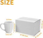 PETAFLOP 8x6x5 Shipping Boxes Set of 25, Small White Cardboard Mailer Box for Packing, Mailing, Business