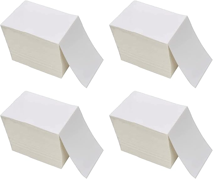 9527 Product Fanfold 4 x 6 Direct Thermal Labels White Perforated Shipping Labels,2 Stack,Total 2000 Labels