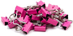JAM PAPER Colorful Binder Clips - Extra Small - 3/5 Inch (15 mm) - Pink Binderclips - 30/Pack
