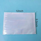 200PCS 9.5" x 12" Self-Adhesive Packing List Envelopes, Clear Mailing Labels for Envelope, Plastic Waterproof Shipping Pouch Enclosed Bags Fit 8.5x11 inch Packing Slip Label Invoice Sleeves