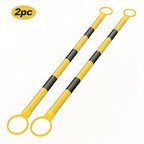 RoadHero 2 Pack 4 FT to 6.9 FT Retractable Cone Bar, Expandable Traffic Cone Bars for Parking Lots, Extendable Barricade for Road Construction, Black and Yellow, Cone Not Included