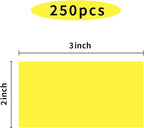 STARLIBOO Colored Labels Stickers 3 x 2 Inch, Rectangle Moving Labels Stickers, 250Pcs Garage Sale Price Stickers, Adhesive Moving Labels for Boxes (Yellow)
