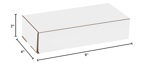Box USA BM942 9"L x 4"W x 2"H, White (Pack of 50)