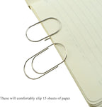 HAHIYO Paper Clips Sturdy 2 inches Length 30 Pack Wide Paperclips Heavy Duty Tight Grip Rust Proof Reusable Metal Bright Silver for Home Office School