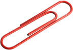 JAM PAPER Colorful Jumbo Paper Clips - Large 2 Inch - Red Paperclips - 75/Pack