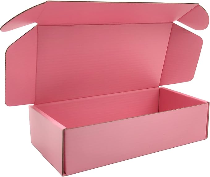 Small Pink Shipping Boxes for Small Business Pack of 25-7x5x2 inches Cardboard Corrugated Mailer Boxes for Shipping Packaging Craft Gifts Giving Products
