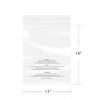 iMailer - 100 Pcs - 11" x 14" Clear Poly Bags with Suffocation Warning Self Seal 1.6 Mil for Shipping, Packaging, T-Shirt - Permanent Adhesive