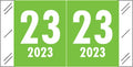 2023 Year Stickers, Doctor Stuff 2023 Chart Stickers, Light Green Colored, Tabbies 11700 Style, USA Made Year Stickers for End Tab File Folders, 1000/Roll, 1 Roll, 3/4" x 1-1/2"