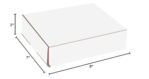 Box USA BM872 8"L x 7"W x 2"H, White (Pack of 50)