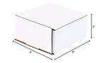 Box USA BM663 6"L x 6"W x 3"H, White (Pack of 50)
