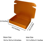 20 Pcs 14.2 x 10.2 x 2.4 inches Larger Size Shipping Boxes for Small Business Cardboard Corrugated Mailer Boxes for Shipping Packaging Holidays Craft Gifts Giving Products (Copper)