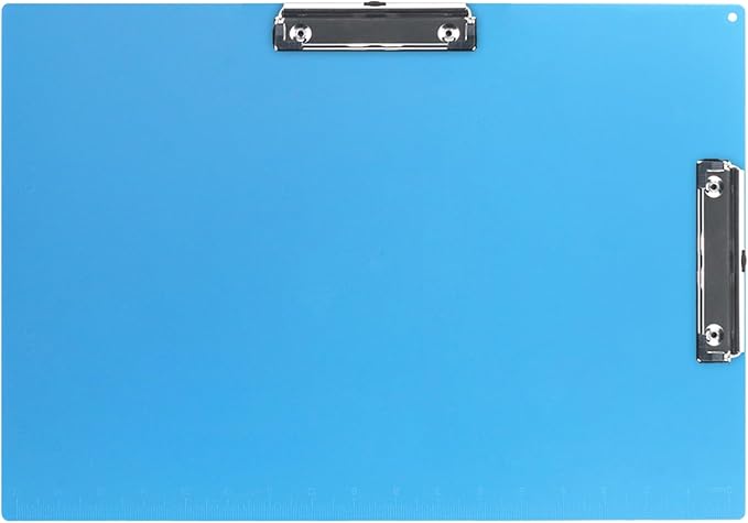 Acocony 11x17 Clipboard Double Clip Extra Large Clipboard Low Profile Clip 11 x 17 Clipping Board Plastic Blue Pack of 1