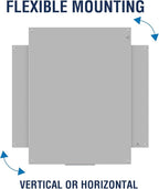 TSJ OFFICE Glass Dry-Erase Board - 48 x 32 Inches Wall Mounted Glass Whiteboard, Large Frameless Magnetic White Board for Office, Home & School, Gray