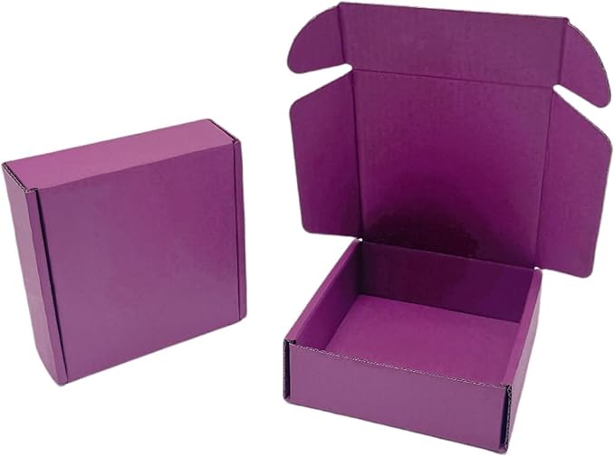 15 Pcs 4.7 x 4.7 x 1.6 Inches Mini Size Corrugated Cardboard Gift Boxes Recyclable Shipping Boxes for Packing Jewelry Ornament Gift Craft Packaging Supplier (Cranberry, 4.7 x 4.7 x 1.6")