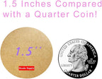 Hcode Natural Circle Kraft Paper Dots Price Stickers Brown Target Pasters 1.5 Inches Adhesive Price Stickers Writable Blank 500 Pieces Per Roll (1.5 inches)