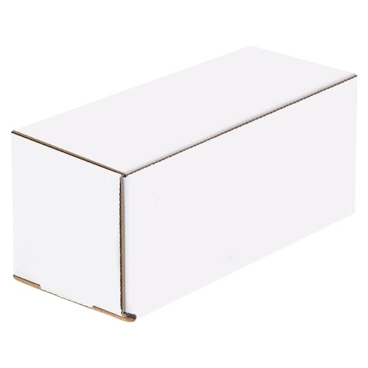 Box USA BM733 7"L x 3"W x 3"H, White (Pack of 50)