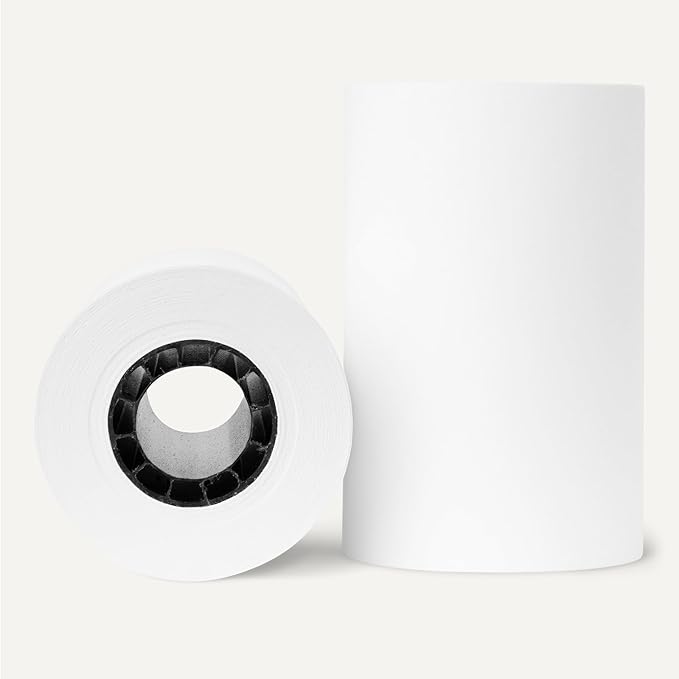 Amazon Basics Thermal Paper Receipt Rolls, POS Receipt, 2 1/4" x 50', 50 Rolls, BPA-Free and FSC Certified, Recycled Materials, White