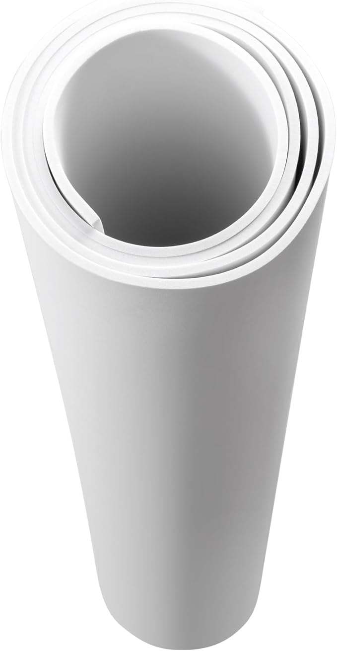 AMZQNART EVA Foam 6mm, Cosplay Foam 39x59 inch White, High Density 90 kg/m³, for Craft Projects Cosplay Costumes, Fake Weapons, Decorations, Christmas, Easter, Thanksgiving, etc.