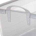 Life Story 6 Pack Light Duty Stackable Storage Bin, 55 Quart Home Organizer, Versatile Lightweight Locking Bins with Carrying Handles, Clear