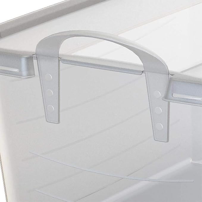 Life Story 24 Pack Light Duty Stackable Storage Bin, 55 Quart Home Organizer, Versatile Lightweight Locking Bins with Carrying Handles, Clear