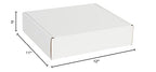 Box USA 12" Deluxe Shipping Boxes 12"L x 11"W x 3"H, 50-Pack - White Box Mailers for Packaging, Storage, Gifts or Bulk Business Orders