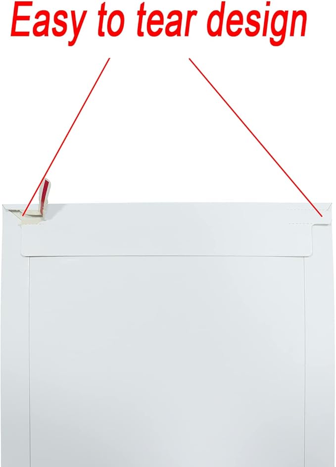 Rigid Mailers 30 Pack 7.5 x 9.5 inches White Self Seal Stay Flat Bulk Cardboard Kraft No Bend Mailers Peel and Seal for Document Photos Pictures Papers Files CD