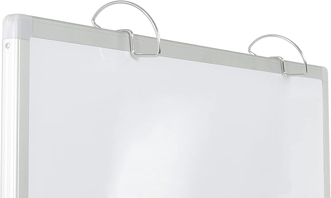 Stand Up Desk Store Mobile Whiteboard and Flipchart Easel with Storage Bins and Chart Hooks