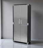 Heavy Duty Storage Solid Stainless Steel Cabinet with Lockable, Adjustable Shelf, Metal Garage Organizer (Graphite, 30" W x 18" D x 72" H)