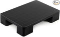 2 Pcs Plastic Pallet for Basement Storage Easy Stack Lightweight Floor Pallet Display Flooring Room Supermarket Christmas, Support up to 2000 Lbs (23'' L X 16'' W X 4.7'' H,Black)