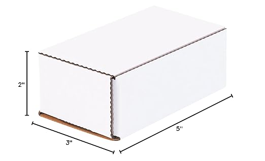 Box USA BM532 5"L x 3"W x 2"H, White (Pack of 50)