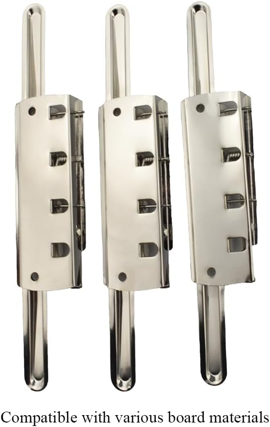 HAHIYO 8 Inch Silver Metal Clipboard Clips - High-Grip Lever Clip, Mountable, 3 Pack
