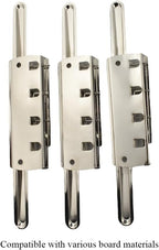 HAHIYO 8 Inch Silver Metal Clipboard Clips - High-Grip Lever Clip, Mountable, 3 Pack