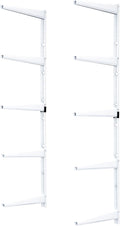 Minimalistic White Shelf Brackets by Delta Cycle, Set of 10 Fully Adjustable 12-inch Heavy Duty Shelf Brackets, Holds Up to 800 lbs, Modern Shelf Bracket for Wood Shelves