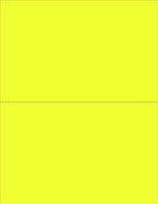 NextDayLabels - 8-1/2 x 11 Neon Color High Light Fluorescent Labels for Laser & Inkjet Printer (Yellow Fluorescent, 8-1/2" x 5-1/2" - 2 Per Page | 50 Labels)