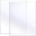 Sherr 2 Pcs Rigid Print Protectors Fit 24 x 36 Inch Poster Paper, Top Loading Page Protectors Plastic Poster Sleeves PVC Clear Sheet Holder to Display Photo Document Magazine Certificate