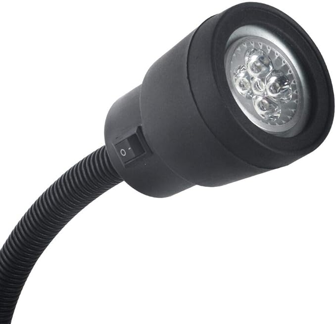 Led Machine Work Lights 5W 110V Waterproof IP54 Bolt on Industrial Light with Plus Long Gooseneck Lamp (1200mm)