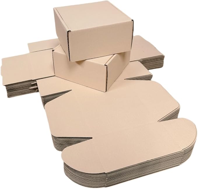 15 Pcs 6 x 6 x 3 inches Corrugated Cardboard Gift Boxes Recyclable Shipping Boxes for Mailing & Holidays, Wedding, Birthday, Gifts Packaging (Powder Pink, 6 x 6 x 3")