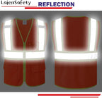 Reflective Safety Vest for Men Women with Multiple Pockets Class 2 High Visibility Mesh Vest Hi Vis Construction Work Vest,Meets ANSI/ISEA Standards(EK1-178-Orange-2XL)