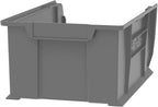 Akro-Mils 30281 Super-Size AkroBins Plastic Storage Bins, Space-Saving Stackable Bins for Garage, Classroom, Warehouse Organization, 20-Inch L x 12-Inch W x 8-Inch H, Clear, 3-Pack