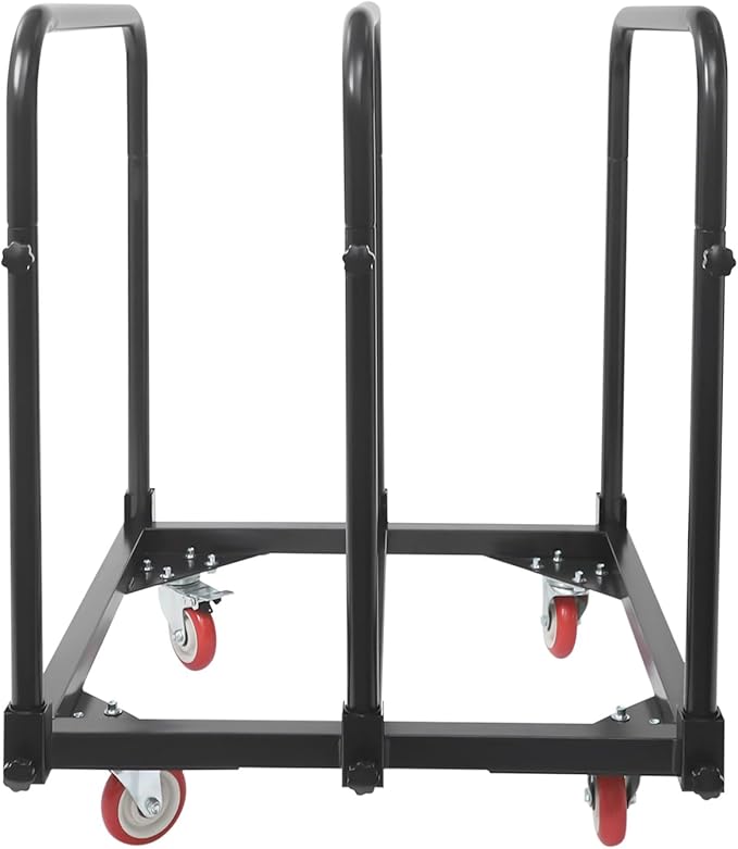 Undercat Steel Panel Truck, Heavy Duty Lumber Drywall Dolly, 1400lbs Platform Truck with 4 Swivel Casters, Flatbed Cart with 3 Side Handrails & Bottom Crossbar for Warehouse, Garage, Home, Black