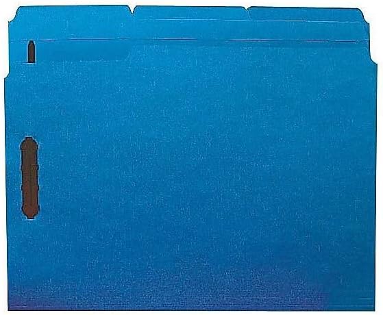 Staples Colored Reinforced Tab Fastener Folders Letter Size Assorted 50/Box